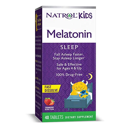 Natrol Kids 'Melatonin Fast Dissolve Tablets - Saveur de fraise - 40 unités