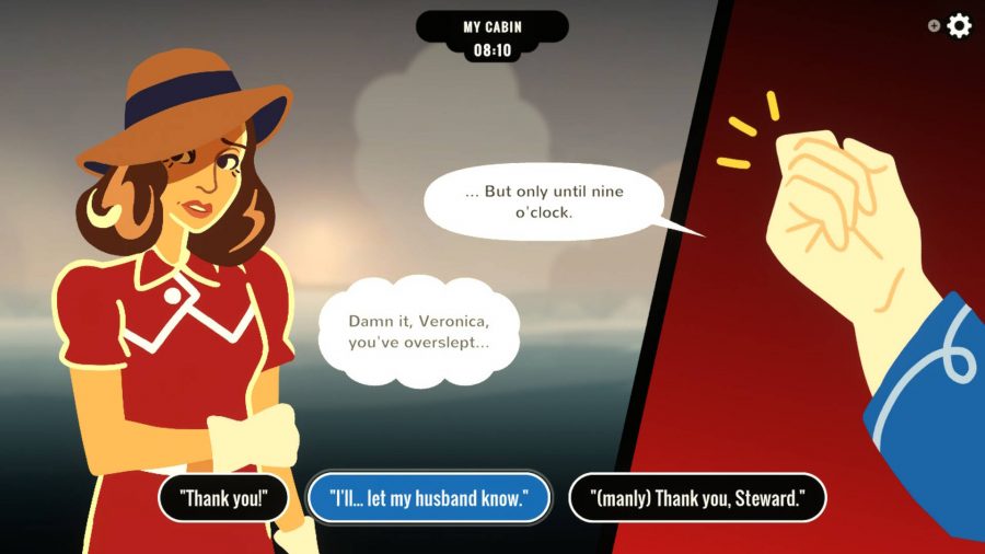 Examen à la mer 2 Veronica est confrontée à une décision difficile lorsque le Steward vient l'inviter à déjeuner